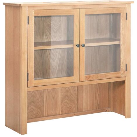 Desk Hutch 110x33 5x105 Cm Solid Oak Wood