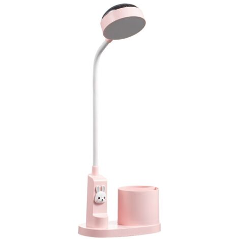 Desk lamp, ABS/polypropylene, LED, USB, 2000mAh, pink/white