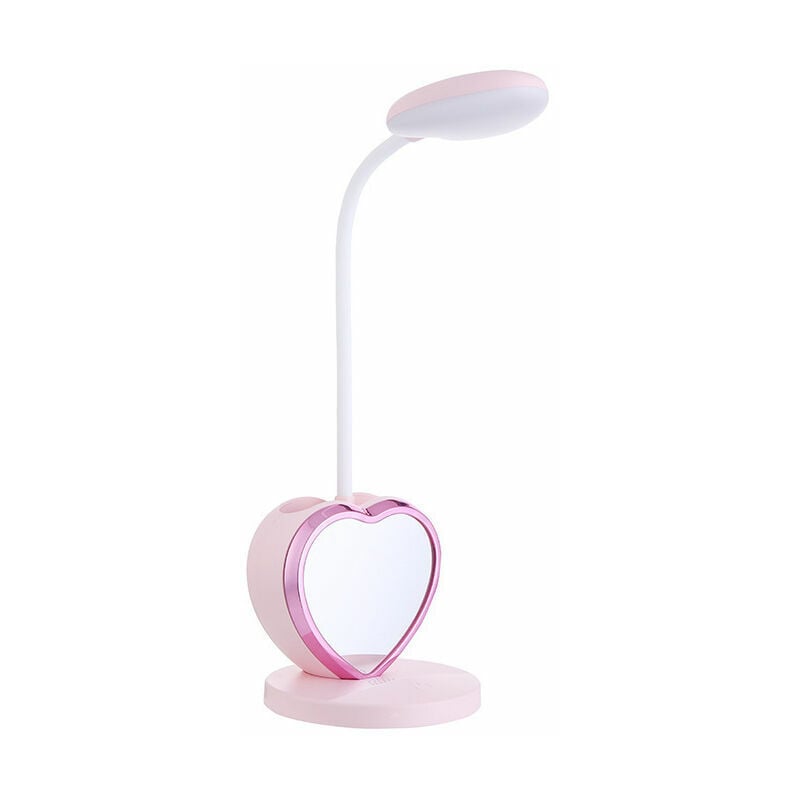 Desk Lamp, led Table Lamp 2 Light Modes, Dimmable 360° Rotation Desk Lamp for Reading, Studying, Working (Pink)