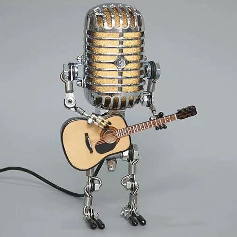 Image of Desk Lamp, Vintage Hand Microphone Guitar&hellip;
