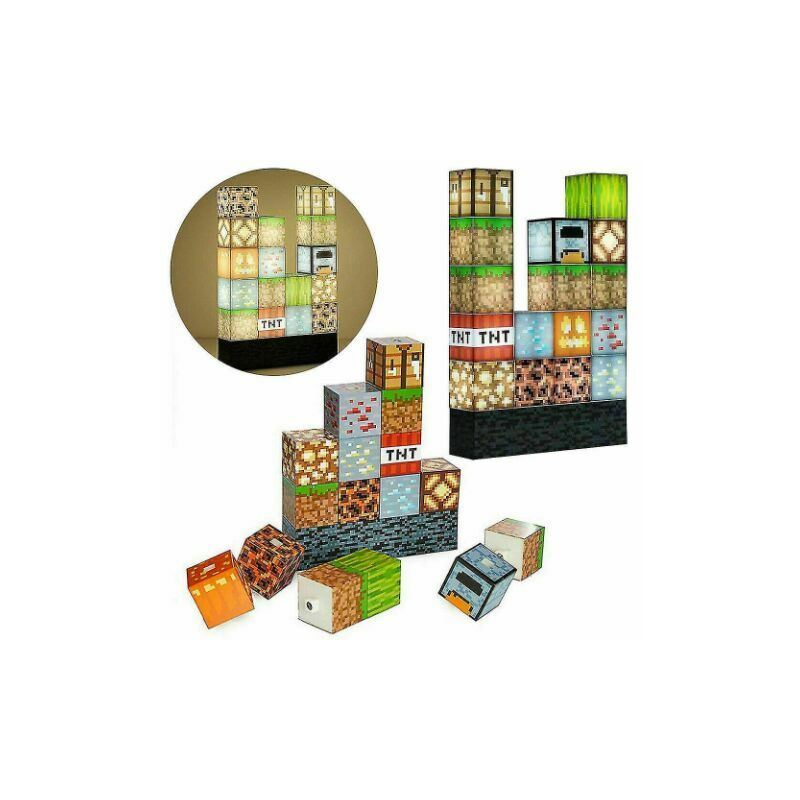 Image of Desk Lamps 16pcs Building Blocks Desk&hellip;