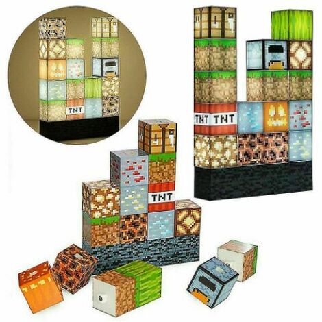 Desk Lamps 16pcs Building Blocks Desk Lamp, Splicing Lamp, Sewing Lamp, DIY Lamp