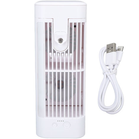 Desk Night Light Fan Power Adjustable Space Saving Quiet Multifunctional Cool Fan Plug and Play with Sprayer