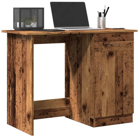 Desk Old Wood 100x50x76 cm Engineered Wood vidaXL