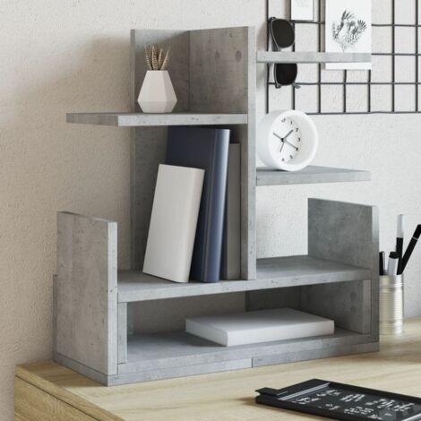 Desk Organiser Concrete Grey 49x20x52.5 cm Engineered wood vidaXL