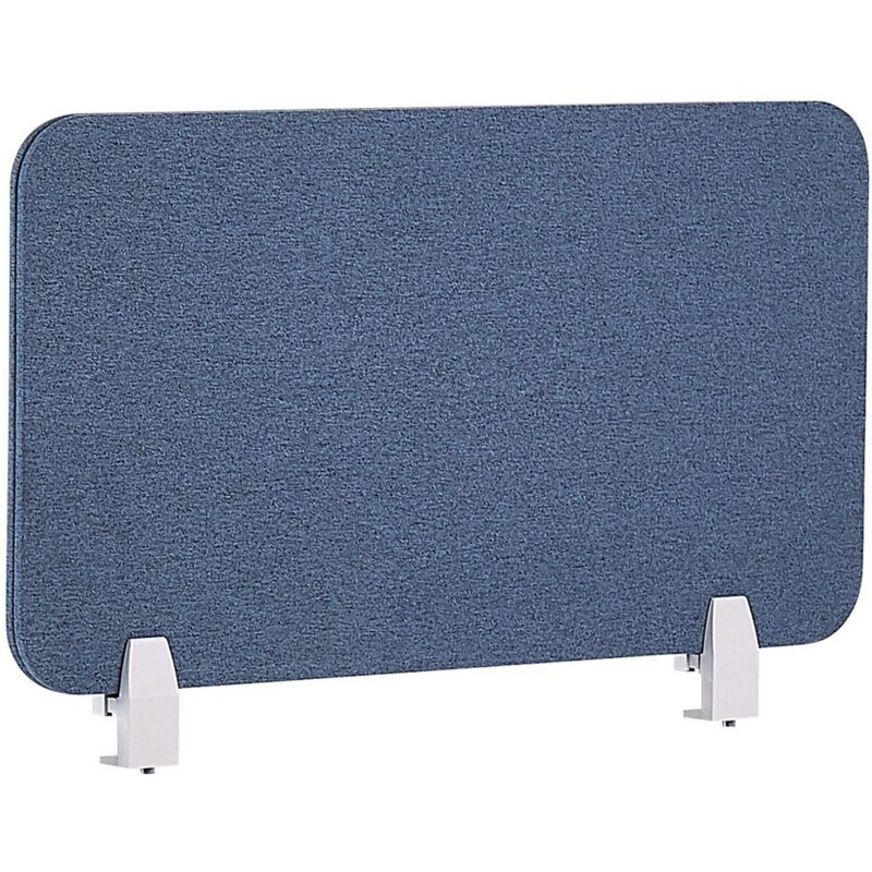 Beliani Desk Screen 72 X 40 Cm Blue Wally