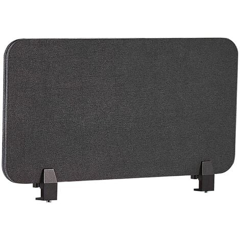 Desk Screen Dark Grey PET Acoustic Board Fabric Upholstered 80 x 40 cm Wally - Grey
