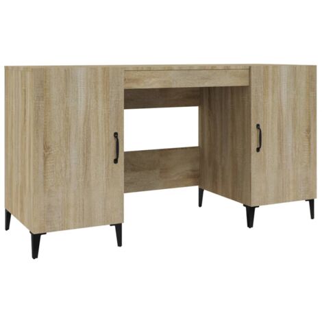 Desk Sonoma Oak 140x50x75 cm Engineered Wood vidaXL
