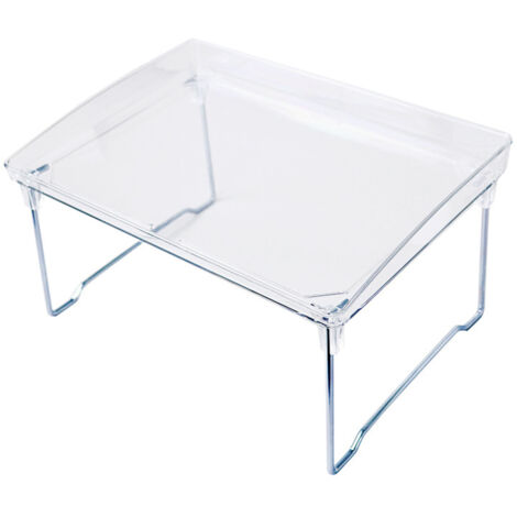 Desk Storage Shelf Stackable Foldable Transparent Counter Organizer Rack for for Kitchen Bathroom Office