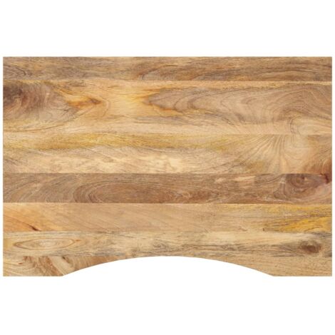 Desk Top with Curve 100x50x2.5 cm Solid Wood Rough Mango vidaXL