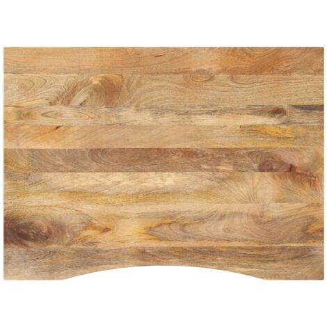 Desk Top with Curve 100x80x2.5 cm Solid Wood Rough Mango vidaXL