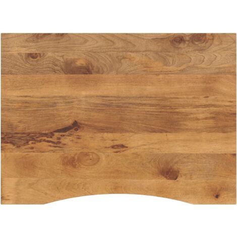 Desk Top with Curve 110x80x2.5 cm Solid Wood Rough Mango vidaXL
