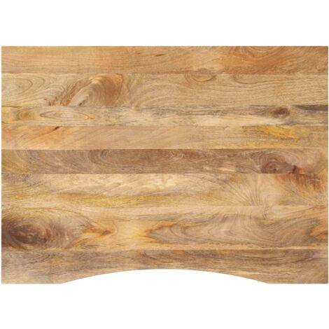 Desk Top with Curve 110x80x2.5 cm Solid Wood Rough Mango vidaXL