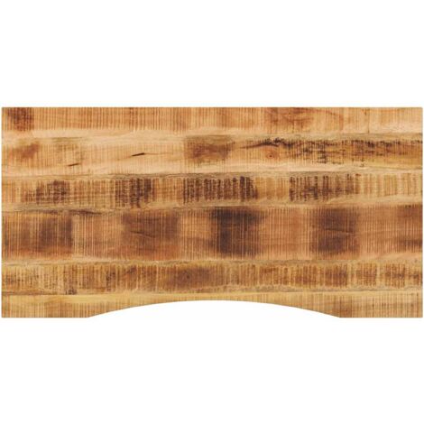 Desk Top with Curve 120x50x2.5 cm Solid Wood Rough Mango vidaXL