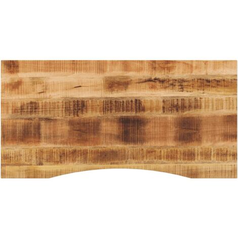 Desk Top with Curve 140x60x2.5 cm Solid Wood Rough Mango vidaXL