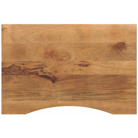 Desk Top with Curve 90x50x2.5 cm Solid Wood Rough Mango vidaXL