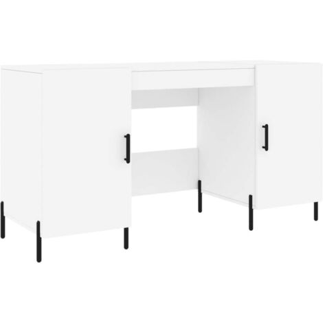 Desk White 140x50x75 cm Engineered Wood vidaXL