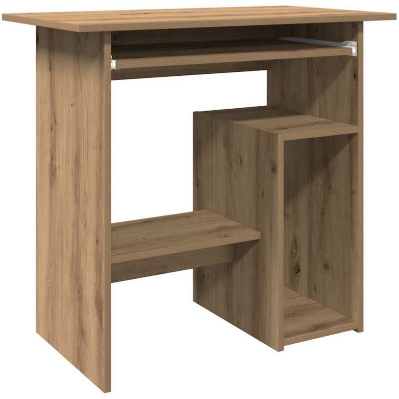 Desk Artisan Oak 80x45x74 Cm Engineered Wood Vidaxl