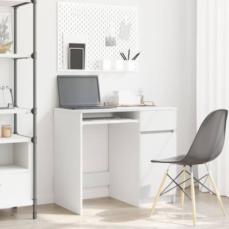 Desk White 86x49x76 cm Engineered Wood vidaXL