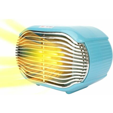 Desktop Heater 800W Mini Portable Ceramic Electric Fan Personal Heater Heater 2 Heat Settings for Home, Office and Bedroom Overheat Protection