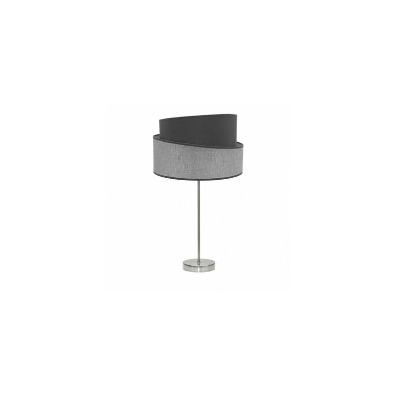 Image of Fabrilamp - Lampada da Tavolo Alta Hara 1xe27 Nichel/grigio 66x35x35 Cm