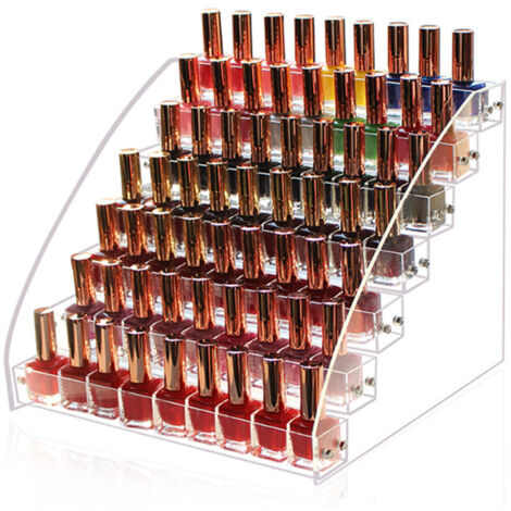 Desktop Lipstick Storage Box Plastic Transparent Makeup Storage Display Case for Perfume Nail Polish