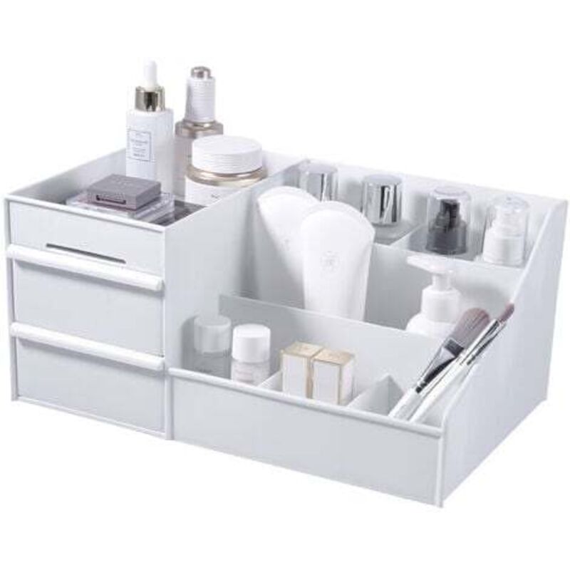 Desktop Makeup Organizer Drawers, Coffre de rangement de produits de beauté Bureau de bureau Organiseur Papeterie de bureau Boîte de rangement