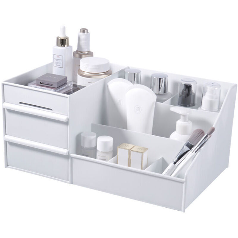 Gabrielle - Desktop Makeup Organizer Drawers, Coffre de rangement de produits de beauté Bureau de bureau Organiseur Papeterie de bureau Boîte de