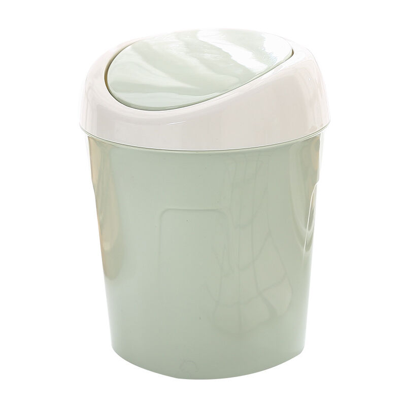 Desktop Mini Trash Can, Bedroom Bathroom Mini Portable Desktop Trash Can Green