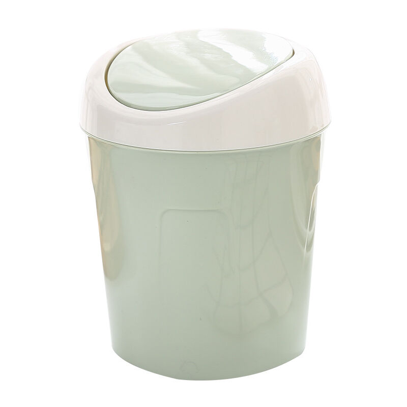 Shyne - Desktop Mini Trash Can, Bedroom Bathroom Mini Portable Desktop Trash Can Green