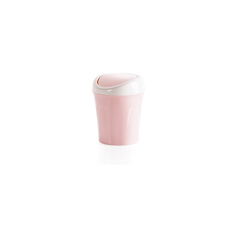 Shyne - Desktop Mini Trash Can, Bedroom Bathroom Mini Portable Desktop Trash Can Pink