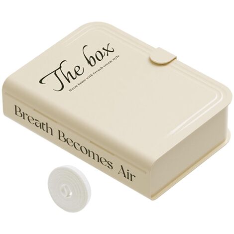 Desktop Organizer Box Data Cable Storage Case Plastic Book Design Home Decoration for Line Earbud Cream