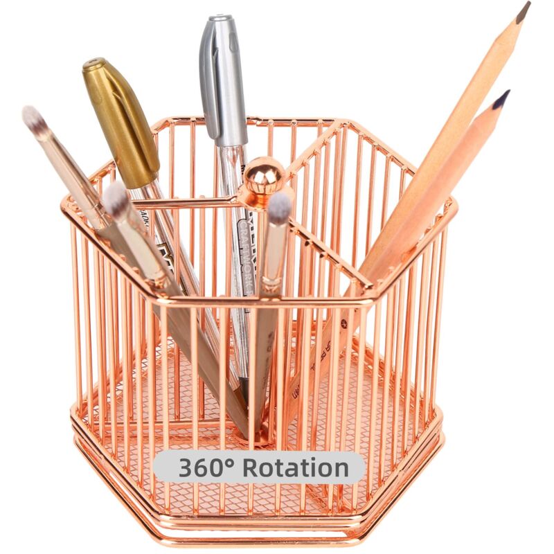 Image of ZVD - Desktop Pen Holder - Pencil Holder - Desktop Rotating Pen Holder - 360 Degree Rotating Multi-Function Pen Holder - Home Office Art Supplies