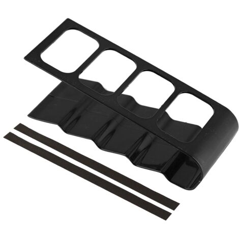 Desktop Plastic Phone VCR DVD TV Step Remote Control Holder Storage Rack Organizer (Black)