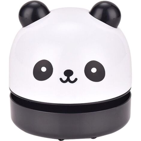 Desktop-Staubsauger, tragbarer Eck-Desktop-Staubsauger, niedlicher Mini-Staubsauger, Staubkehrmaschine, elektrische Saugmaschine für Studenten (Panda)