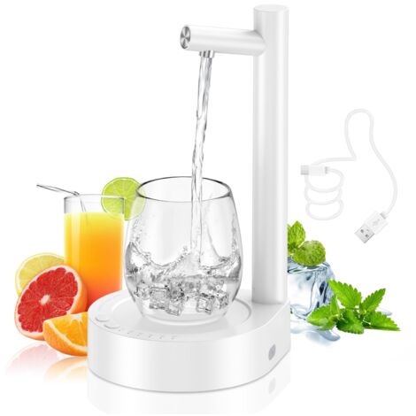 Desktop Water Dispenser, Water Dispenser for 5 Gallon Bottle, USB Charging Automatic Drinking Water Bottle Pump for Universal Bottles, 7 Level Smart Desktop Water Dispenser for Home, Office and Outdoo