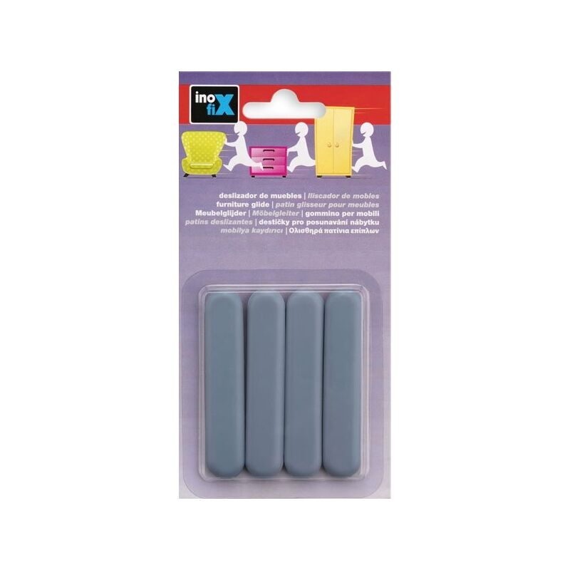 

Saint Genis Inofix - DESLIZADOR MUEBLE ADHESIVO 75X16MM GRIS (4 UDS)