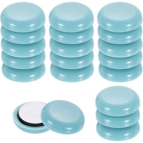 Deslizadores autoadhesivos para muebles, sillas, sofás, alfombras y suelos de madera (azul), 20 unidades de 45 mm.