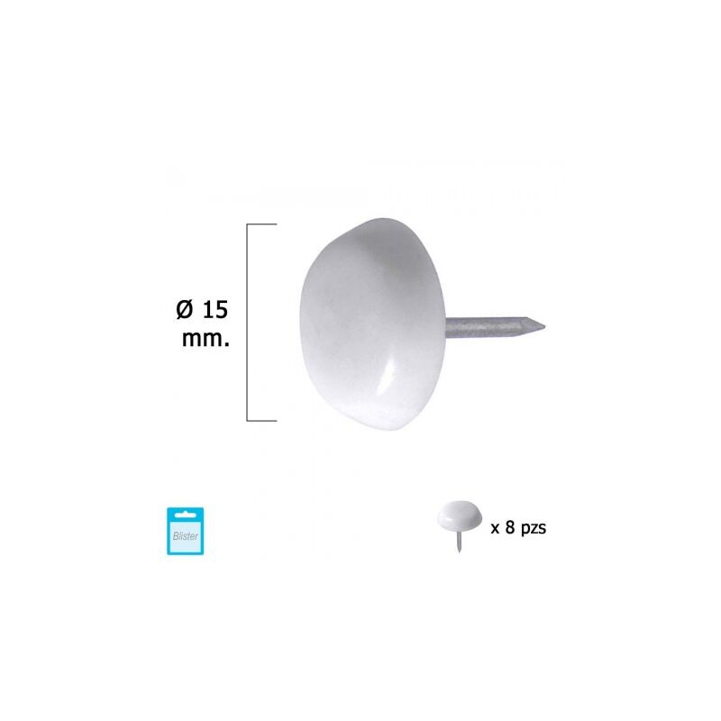

Deslizante pequeño blanco Ø15 (blister 8 unidades)
