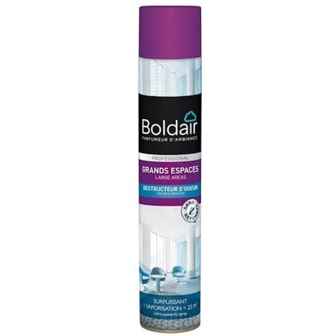 Désodorisant aérosol Boldair buse surpuissante destructeur d'odeurs - 750 ml