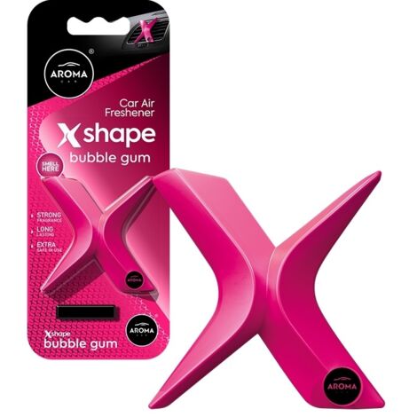 Désodorisant AROMA CAR en forme de X Bubble Gum