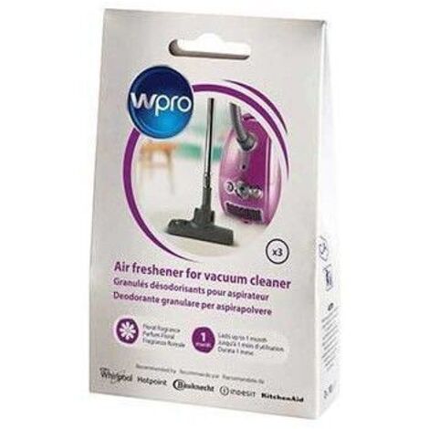 Granulés odorisants pour aspirateur – Lot de 3 sachets 10g – Senteur florale – Compatible avec aspirateurs Whirlpool – Wpro - GRA400