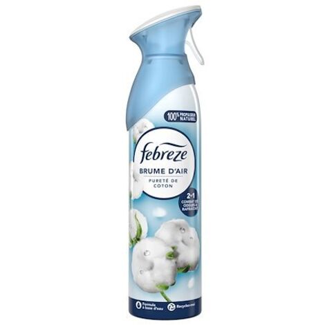 Désodorisant Febreze Brume d'air Pureté de coton - Aérosol 185 ml