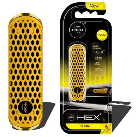 Désodorisant parfumé aux formes originales en polymère HEX Vanille