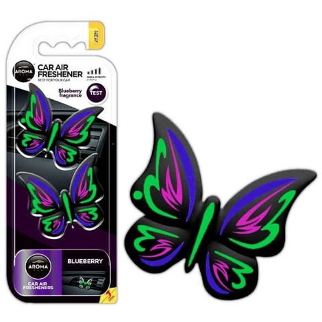 Désodorisant parfumé aux formes originales papillon myrtille