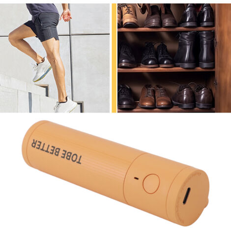 Désodorisant pour Chaussures Cordless Type C avec Technologie Ultra-Oxygène, Portable et Multifonction pour Bagages, Sacs Sport, Voitures - 85g ABS Jaune