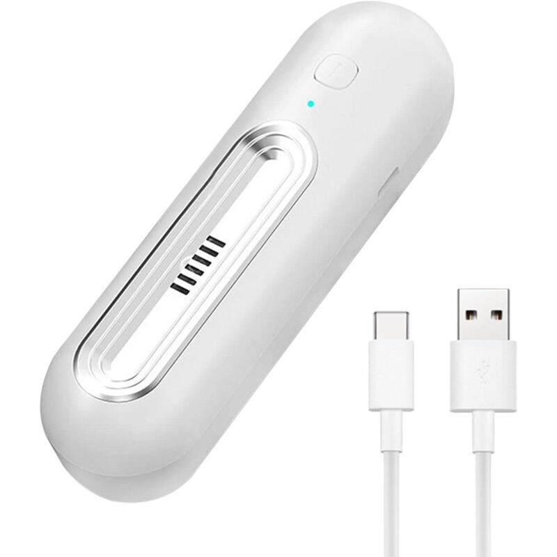 Désodorisant pour réfrigérateur, générateur d'ozone à ions négatifs et désodorisant pour réfrigérateur à 2 vitesses Mini USB (argenté)