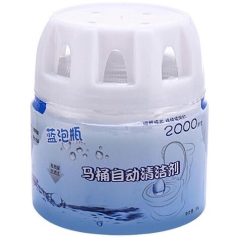 Désodorisant pour toilettes 80g, flacon à chasse d'eau automatique, mousse bleue rafraîchissante pour la maison, les dortoirs et les toilettes