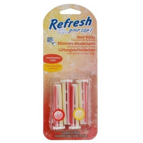 Désodorisant Pour Voiture California Scents Vent Sticks Fraise Citron (2 pcs)