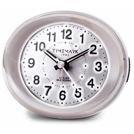 DESPERTADOR LUZ LED Y SNOOZE BLANCO